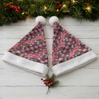 Polynesian Monstera Tiare Floral Christmas Santa Hat Fuchsia Tropical Plaid LT01 - Polynesian Pride