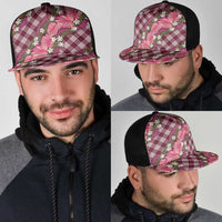 Polynesian Monstera Tiare Floral Mesh Trucker Cap Fuchsia Tropical Plaid LT01 - Polynesian Pride
