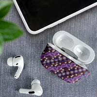 Polynesian Monstera Tiare Floral AirPods Case Lavender Tropical Plaid - Polynesian Pride
