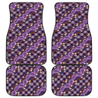Polynesian Monstera Tiare Floral Car Mats Lavender Tropical Plaid LT01 - Polynesian Pride