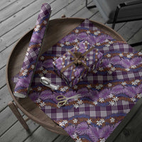 Polynesian Monstera Tiare Floral Wrapping Paper Lavender Tropical Plaid LT01 - Polynesian Pride