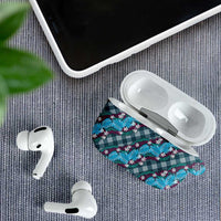 Polynesian Monstera Tiare Floral AirPods Case Dark Teal Tropical Plaid LT01 - Polynesian Pride