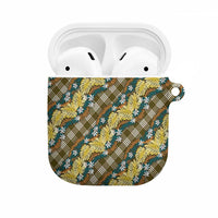 Polynesian Monstera Tiare Floral AirPods Case Yellow Tropical Plaid LT01 Yellow - Polynesian Pride