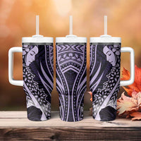 Polynesian Women Day 2024 Tumbler With Handle Hibiscus Girl Tribal LT01 - Polynesian Pride