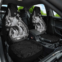 Hawaii Mermaid Monotone Car Seat Cover Polynesian Pattern Fish Hook LT01 One Size Black - Polynesian Pride