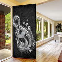 Hawaii Mermaid Monotone Door Cover Polynesian Pattern Fish Hook LT01 - Polynesian Pride
