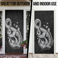 Hawaii Mermaid Monotone Door Cover Polynesian Pattern Fish Hook LT01 - Polynesian Pride