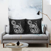 Hawaii Mermaid Monotone Pillow Cover Polynesian Pattern Fish Hook LT01 - Polynesian Pride