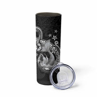 Hawaii Mermaid Monotone Skinny Tumbler Polynesian Pattern Fish Hook LT01 - Polynesian Pride