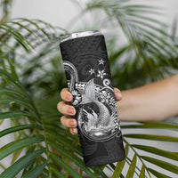 Hawaii Mermaid Monotone Skinny Tumbler Polynesian Pattern Fish Hook LT01 - Polynesian Pride