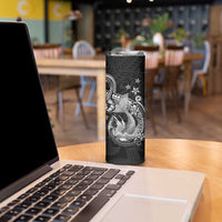 Hawaii Mermaid Monotone Skinny Tumbler Polynesian Pattern Fish Hook LT01 - Polynesian Pride