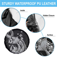Hawaii Mermaid Monotone Spare Tire Cover Polynesian Pattern Fish Hook LT01 - Polynesian Pride
