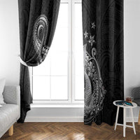 Hawaii Mermaid Monotone Window Curtain Polynesian Pattern Fish Hook LT01 - Polynesian Pride