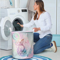 Hawaii Mermaid Sweet Pastel Laundry Basket Polynesian Pattern Fish Hook LT01 - Polynesian Pride