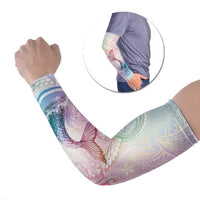 Hawaii Mermaid Sweet Pastel Arm Sleeves Polynesian Pattern Fish Hook LT01 Set of 2 Multicolor - Polynesian Pride