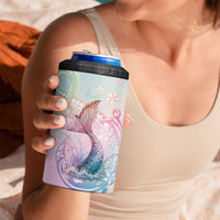 Hawaii Mermaid Sweet Pastel 4 in 1 Can Cooler Tumbler Polynesian Pattern Fish Hook LT01 - Polynesian Pride