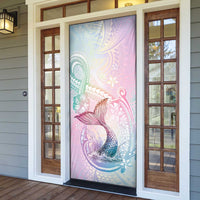 Hawaii Mermaid Sweet Pastel Door Cover Polynesian Pattern Fish Hook LT01 - Polynesian Pride