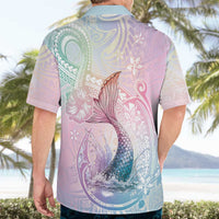 Hawaii Mermaid Sweet Pastel Hawaiian Shirt Polynesian Pattern Fish Hook LT01 - Polynesian Pride