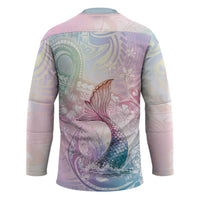 Hawaii Mermaid Sweet Pastel Hockey Jersey Polynesian Pattern Fish Hook LT01 - Polynesian Pride