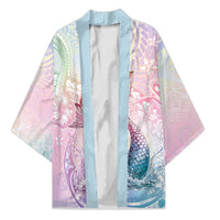 Hawaii Mermaid Sweet Pastel Kimono Polynesian Pattern Fish Hook LT01 Unisex Multicolor - Polynesian Pride