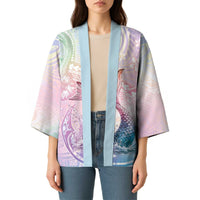 Hawaii Mermaid Sweet Pastel Kimono Polynesian Pattern Fish Hook LT01 - Polynesian Pride