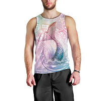 Hawaii Mermaid Sweet Pastel Men Tank Top Polynesian Pattern Fish Hook LT01 - Polynesian Pride