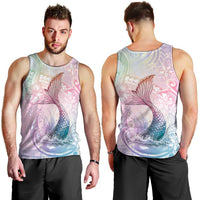 Hawaii Mermaid Sweet Pastel Men Tank Top Polynesian Pattern Fish Hook LT01 - Polynesian Pride