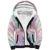 Hawaii Mermaid Sweet Pastel Sherpa Hoodie Polynesian Pattern Fish Hook LT01 Unisex Multicolor - Polynesian Pride
