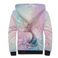 Hawaii Mermaid Sweet Pastel Sherpa Hoodie Polynesian Pattern Fish Hook LT01 - Polynesian Pride