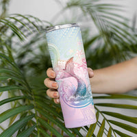 Hawaii Mermaid Sweet Pastel Skinny Tumbler Polynesian Pattern Fish Hook LT01 - Polynesian Pride