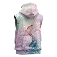 Hawaii Mermaid Sweet Pastel Sleeveless Hoodie Polynesian Pattern Fish Hook LT01 - Polynesian Pride