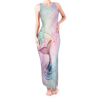 Hawaii Mermaid Sweet Pastel Tank Maxi Dress Polynesian Pattern Fish Hook LT01 Women Multicolor - Polynesian Pride