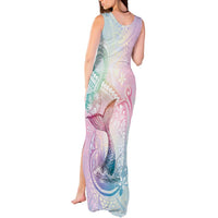 Hawaii Mermaid Sweet Pastel Tank Maxi Dress Polynesian Pattern Fish Hook LT01 - Polynesian Pride