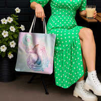 Hawaii Mermaid Sweet Pastel Tote Bag Polynesian Pattern Fish Hook LT01 - Polynesian Pride
