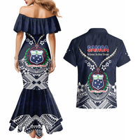 Samoa Independence Day Couples Matching Mermaid Dress and Hawaiian Shirt Ula Nifo Mix Turtle LT01 - Polynesian Pride