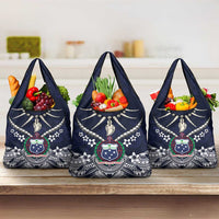 Samoa Independence Day Grocery Bag Ula Nifo Mix Turtle LT01 3-pack One Size Blue - Polynesian Pride