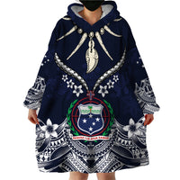 Samoa Independence Day Wearable Blanket Hoodie Ula Nifo Mix Turtle