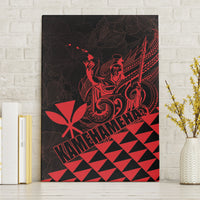 King Kamehameha Day Canvas Wall Art Kakau Polynesian Pattern LT01 Without Frame Red - Polynesian Pride