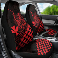 King Kamehameha Day Car Seat Cover Kakau Polynesian Pattern