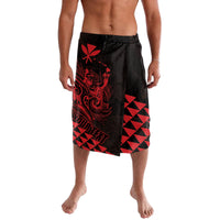 Personalized King Kamehameha Day Lavalava Kakau Polynesian Pattern LT01 Red - Polynesian Pride