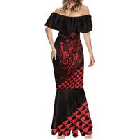 Personalized King Kamehameha Day Mermaid Dress Kakau Polynesian Pattern LT01 - Polynesian Pride