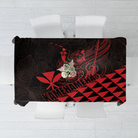 King Kamehameha Day Tablecloth Kakau Polynesian Pattern LT01 Red - Polynesian Pride