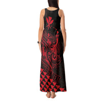 Personalized King Kamehameha Day Tank Maxi Dress Kakau Polynesian Pattern LT01 - Polynesian Pride