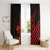 King Kamehameha Day Window Curtain Kakau Polynesian Pattern LT01 - Polynesian Pride