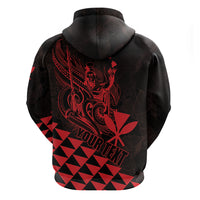 Personalized King Kamehameha Day Zip Hoodie Kakau Polynesian Pattern