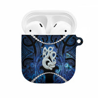 Maori Matariki Manaia AirPods Case Maori Kowhaiwhai Pattern Galaxy LT01 Blue - Polynesian Pride