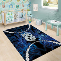 Maori Matariki Manaia Area Rug Maori Kowhaiwhai Pattern Galaxy LT01 - Polynesian Pride