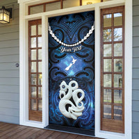 Personalized Maori Matariki Manaia Door Cover Maori Kowhaiwhai Pattern Galaxy LT01 - Polynesian Pride