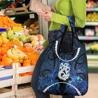 Maori Matariki Manaia Grocery Bag Maori Kowhaiwhai Pattern Galaxy LT01 - Polynesian Pride