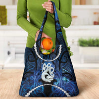 Maori Matariki Manaia Grocery Bag Maori Kowhaiwhai Pattern Galaxy LT01 - Polynesian Pride